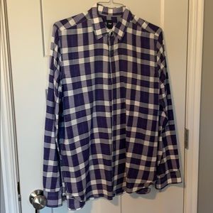 Purple, blue, white button down
